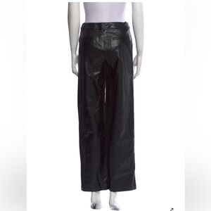 NWT Black Wide Leg Faux Leather Pants - Small